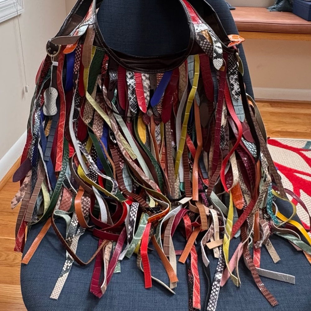 Multicolor Fringe Women's Bag